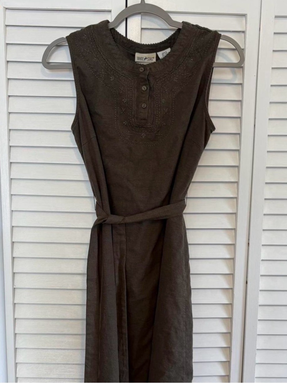 White Stag Dark Green Dress with Belt